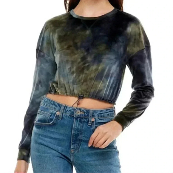 Derek Heart Juniors' Tie-Dye Drawstring-Waist Top - Picture 2 of 8